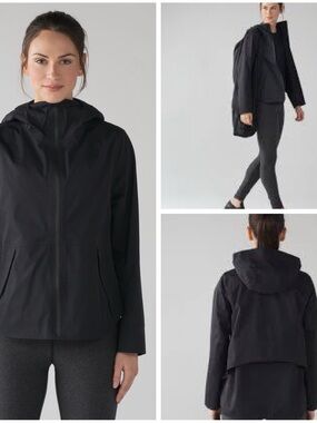 lululemon athletica Black Hooded Utility Jacket